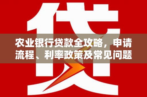 燕巢农业银行贷款全攻略，申请流程、利率政策及常见问题解析