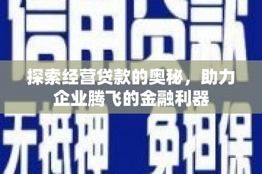 燕巢探索经营贷款的奥秘，助力企业腾飞的金融利器