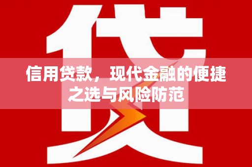 燕巢信用贷款，现代金融的便捷之选与风险防范