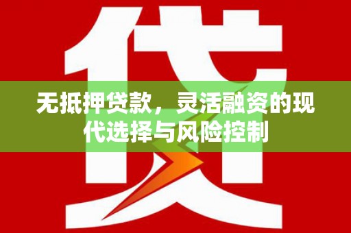 燕巢无抵押贷款，灵活融资的现代选择与风险控制