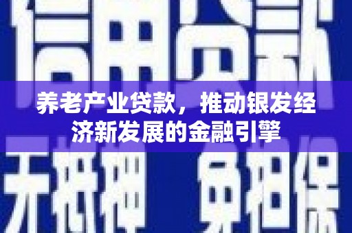 燕巢养老产业贷款，推动银发经济新发展的金融引擎