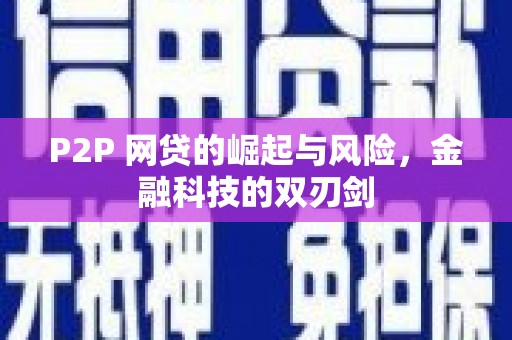 燕巢P2P 网贷的崛起与风险，金融科技的双刃剑