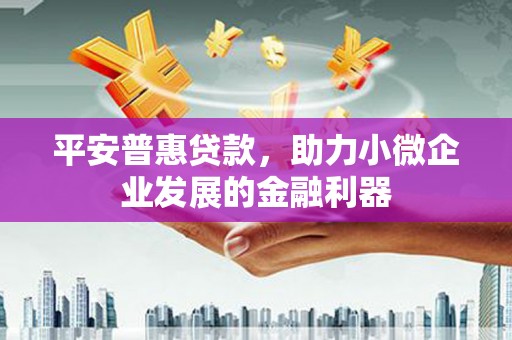 燕巢平安普惠贷款，助力小微企业发展的金融利器