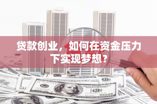 燕巢贷款创业，如何在资金压力下实现梦想？