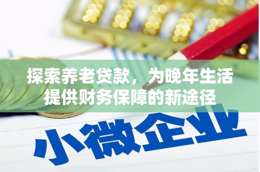 燕巢探索养老贷款，为晚年生活提供财务保障的新途径