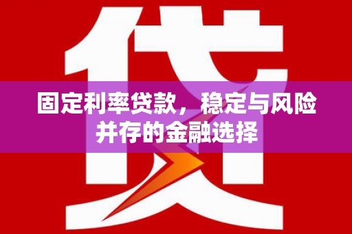 燕巢固定利率贷款，稳定与风险并存的金融选择