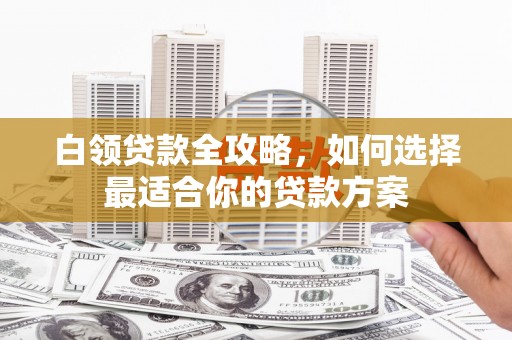 燕巢白领贷款全攻略，如何选择最适合你的贷款方案